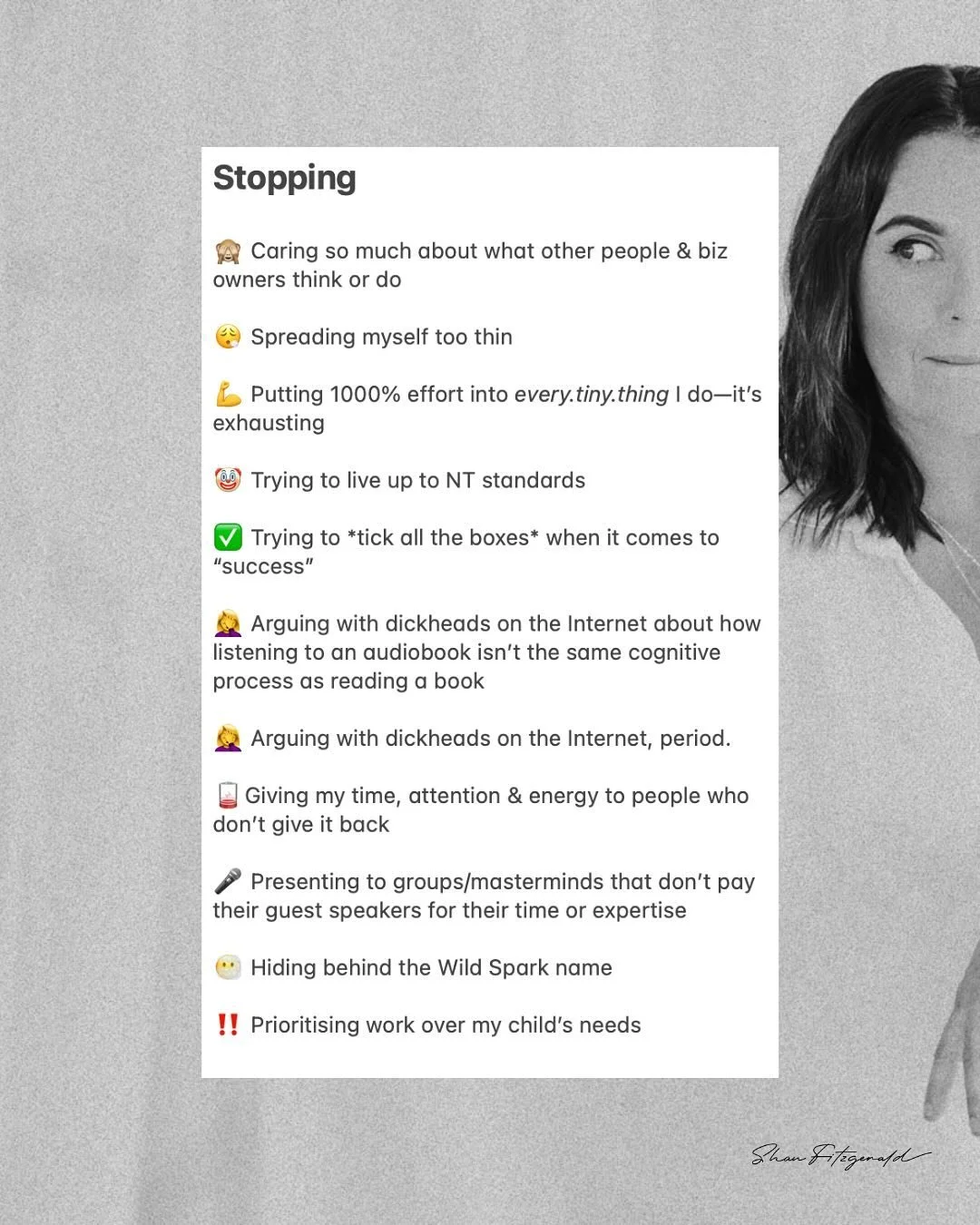 My Stop/Start/Continue lists for 2025 💫 

Because life ain&rsquo;t always a binary in/out sitch, some shit is good enough to keep, and pats on the back feel nice at this point in the journey &mdash; even when they&rsquo;re from yourself. 

(Actually