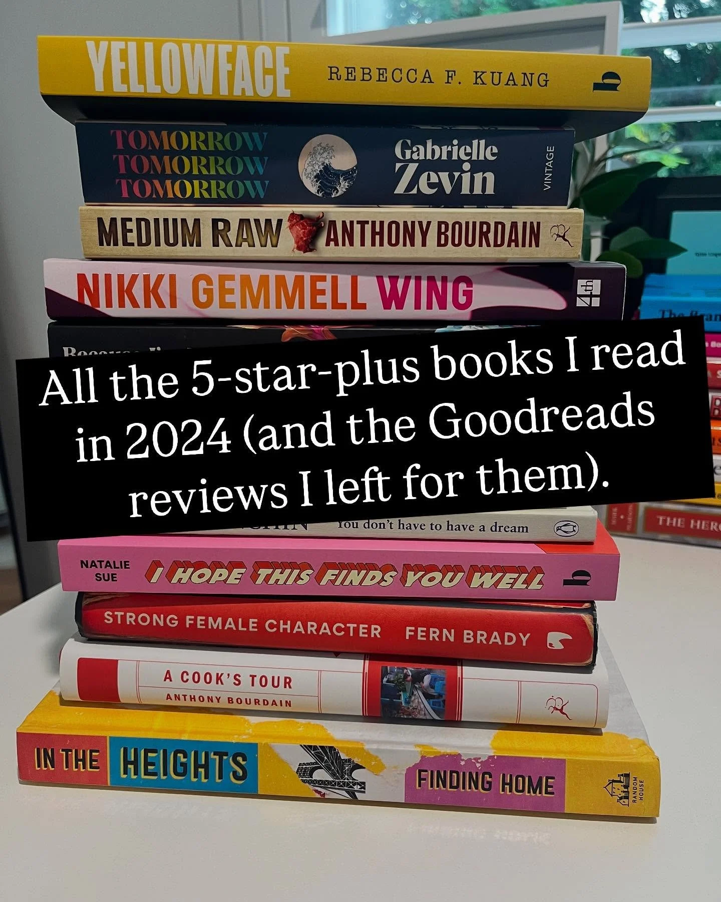 I read 59 books last year, and these are the ones I&rsquo;d give more than 5 ⭐️ to if I could, but I can&rsquo;t because Goodreads won&rsquo;t let you give more than 5, which seems kinda limiting for stars, if you ask me.

(I mean, LOOK AT THE SKY. T