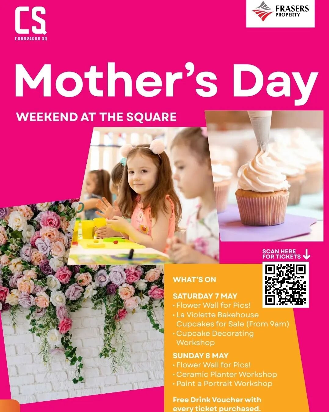 MOTHER'S DAY celebration this weekend @coorparoosquare
We will be holding a cupcake stall on Saturday 7th May selling our delicious and beautifully decorated cupcakes and some super cute cookies.
We will also be hosting a kids cupcake workshop, booki