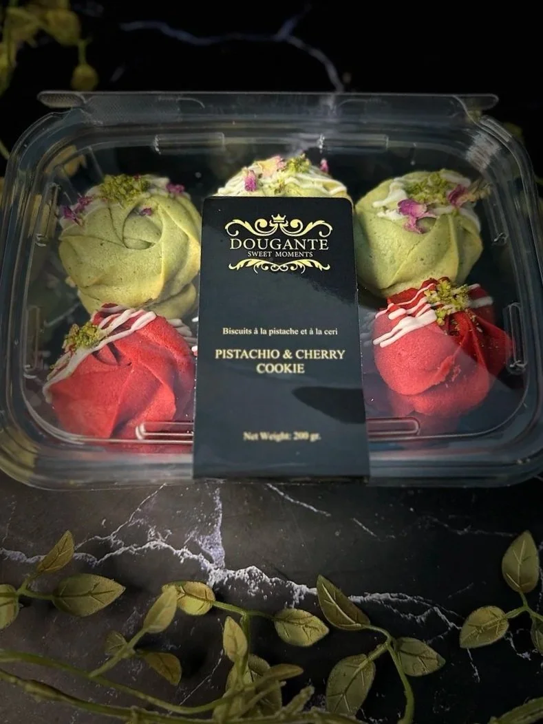 Pistachio and cherry cookies