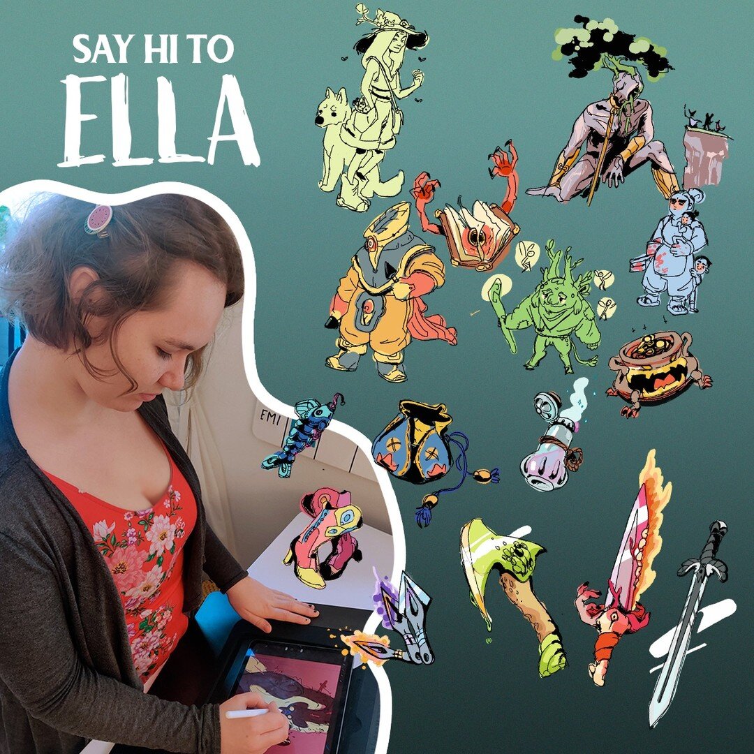 Say hi to ELLA ⭐
We are honoured to have Ella as our intern the next few months. She'll mainly help us create prototypes, do concept art and be awesome. 

Ella comes from the Animation workshop Viborg and is studying graphic storytelling 👏 Swipe to 