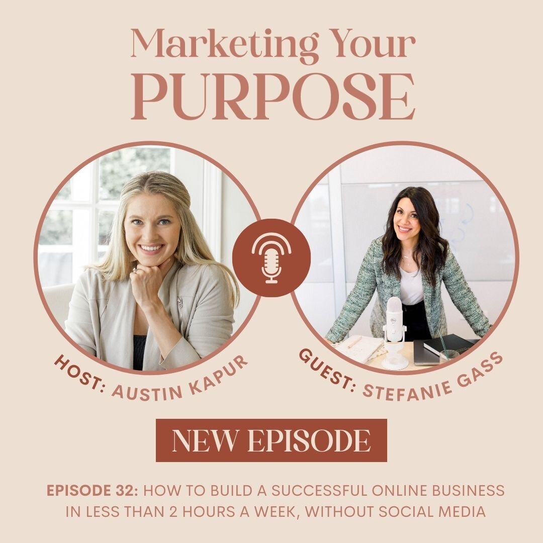 We recently said &ldquo;buh-bye&rdquo; to social media 👋 But, we're back already? Here's why... 

Stefanie Gass, our VERY first guest on the #MarketingYourPurpose podcast...

Plus, the gal behind Online Business for Christian Women, a Top 20 busines
