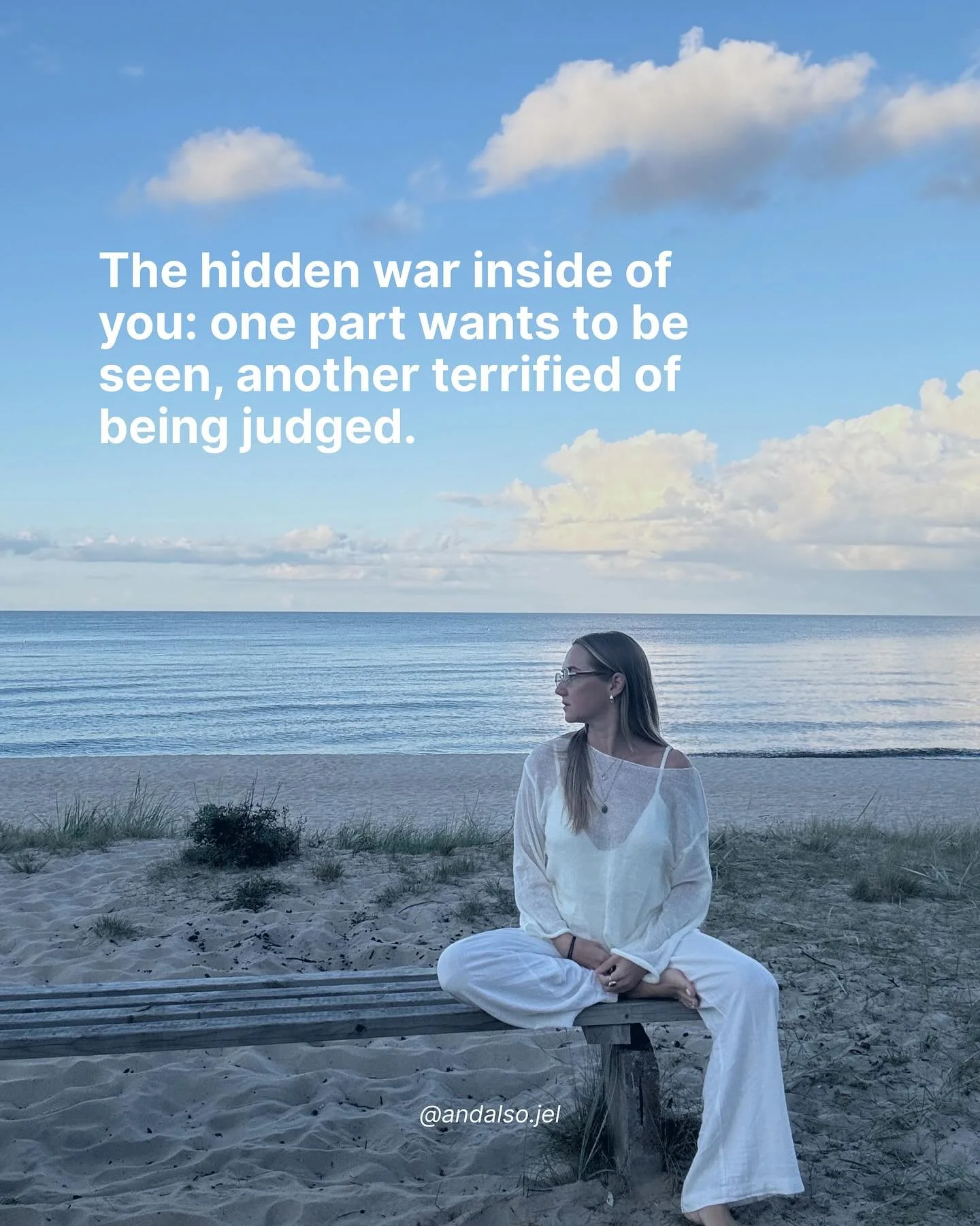 The push and pull between the part that&rsquo;s tired of hiding and the part that fears judgment can be exhausting. It shows up as starting and stopping, posting then going quiet, keeping your best ideas in drafts.

In parts work (IFS), these aren&rs
