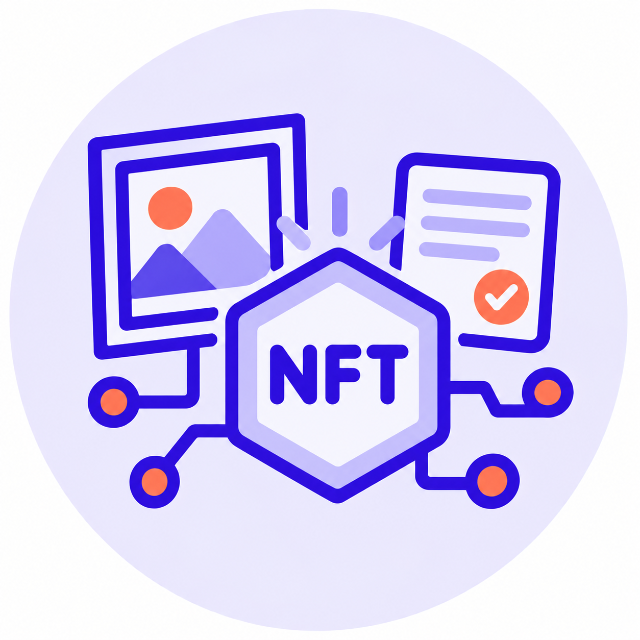 NFT-Token im Blockchain-Netzwerk