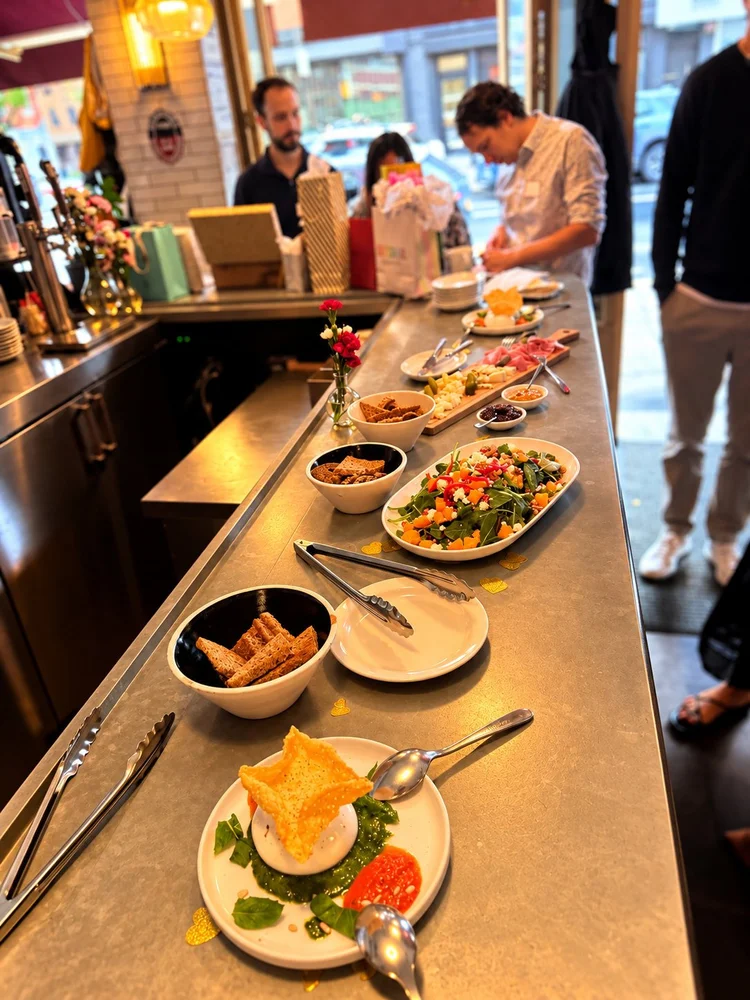 Party buffet on the Big Tiny bar