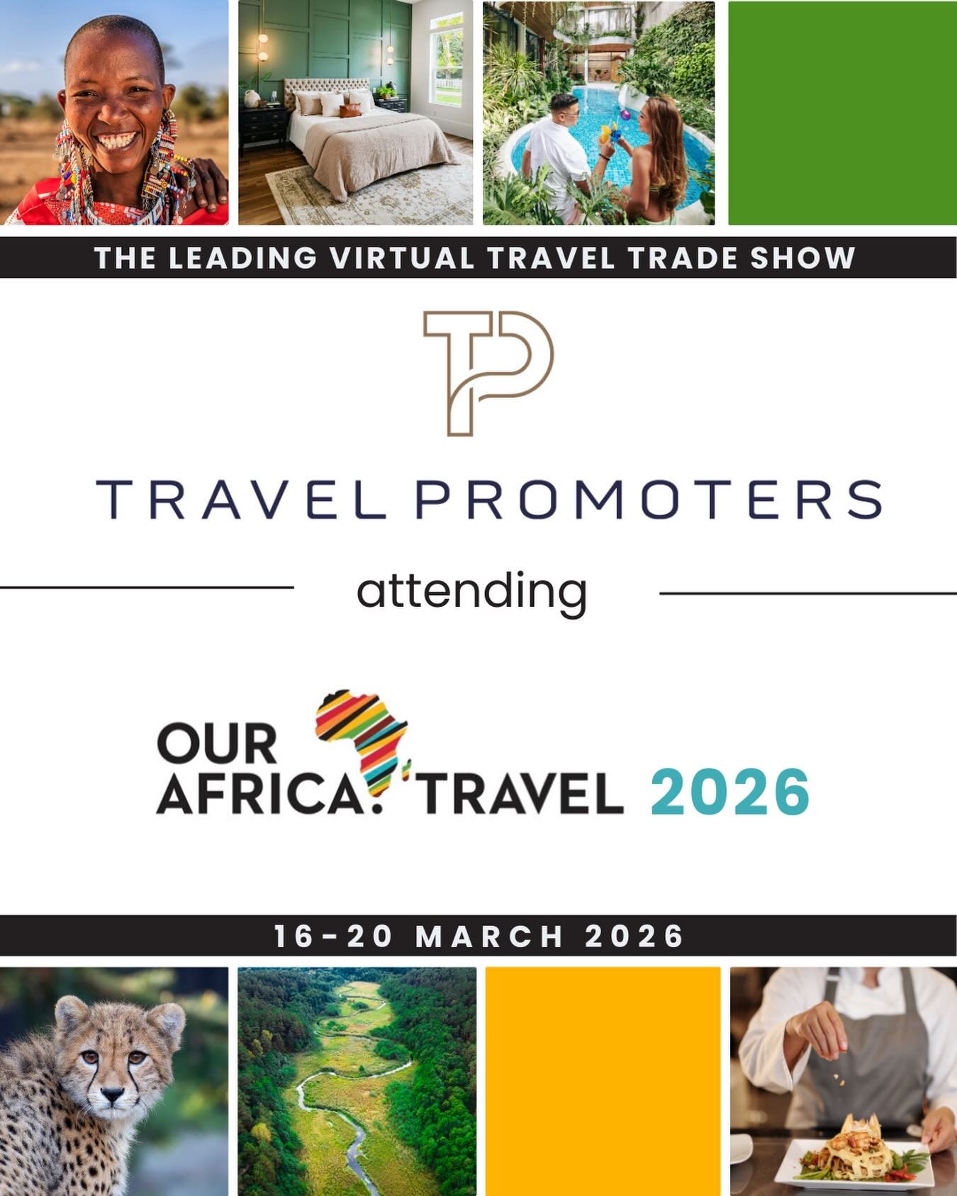 Team TP will be attending OurAfrica.Travel next month from 16-20 March. 

Please make sure you are registered well ahead of the diaries opening if you would like to book an online meeting with us. 

We look forward to catching up with all our tourism