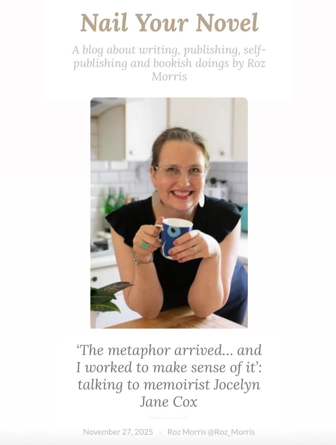 Thank you to @roz_morris for this fantastic interview for Nail Your Novel! 
L I N K.  I N.  B I O 
#writingcommunityofinstagram #writersofinstagram #writingprocess