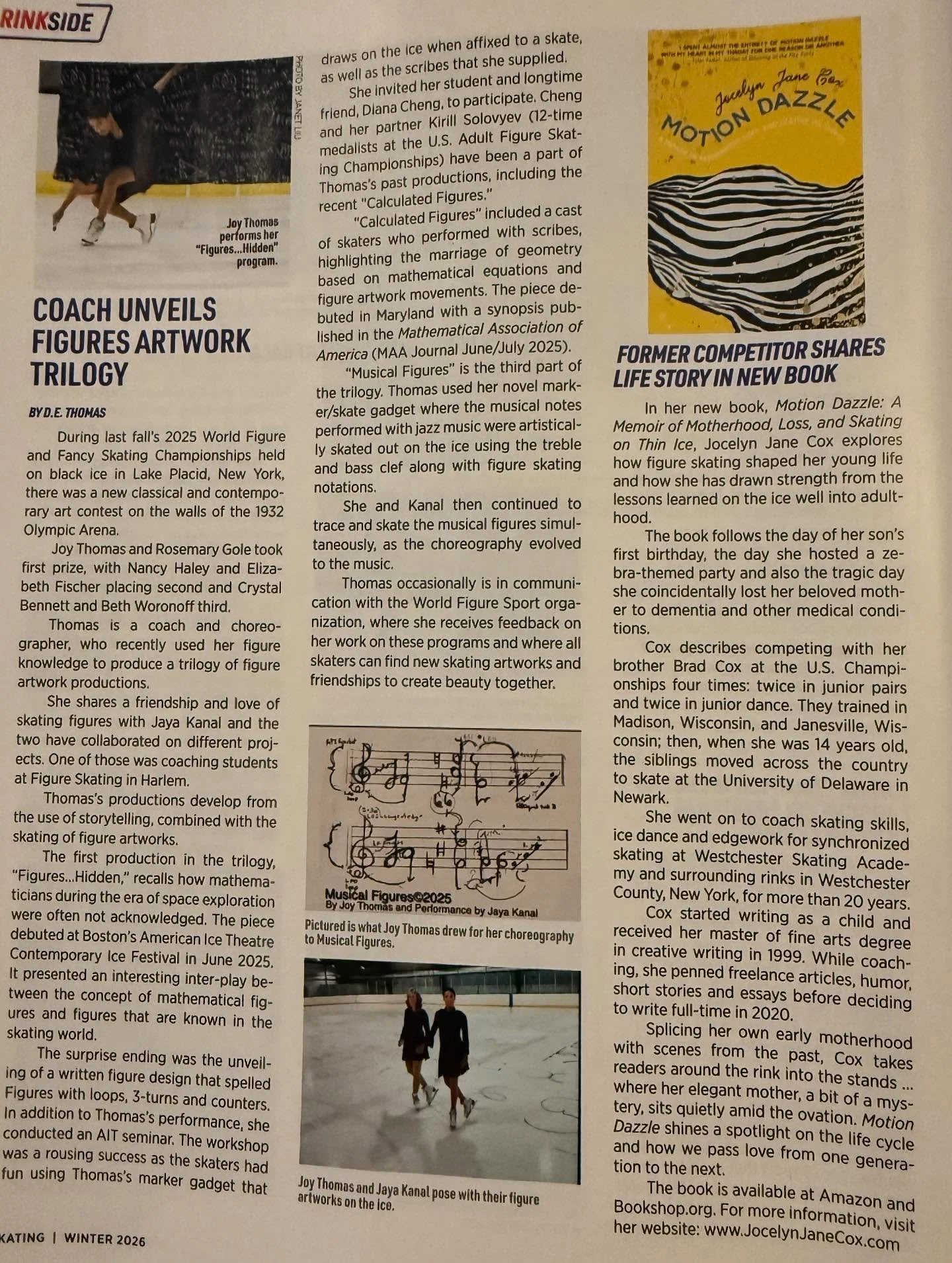 Thrilled to see Motion Dazzle on page 47 of the Winter Issue of Skating Magazine! This is a print publication I&rsquo;ve been receiving in the mail for most of my life and something that comes to the homes of all members of @usfigureskating! 
@jocely