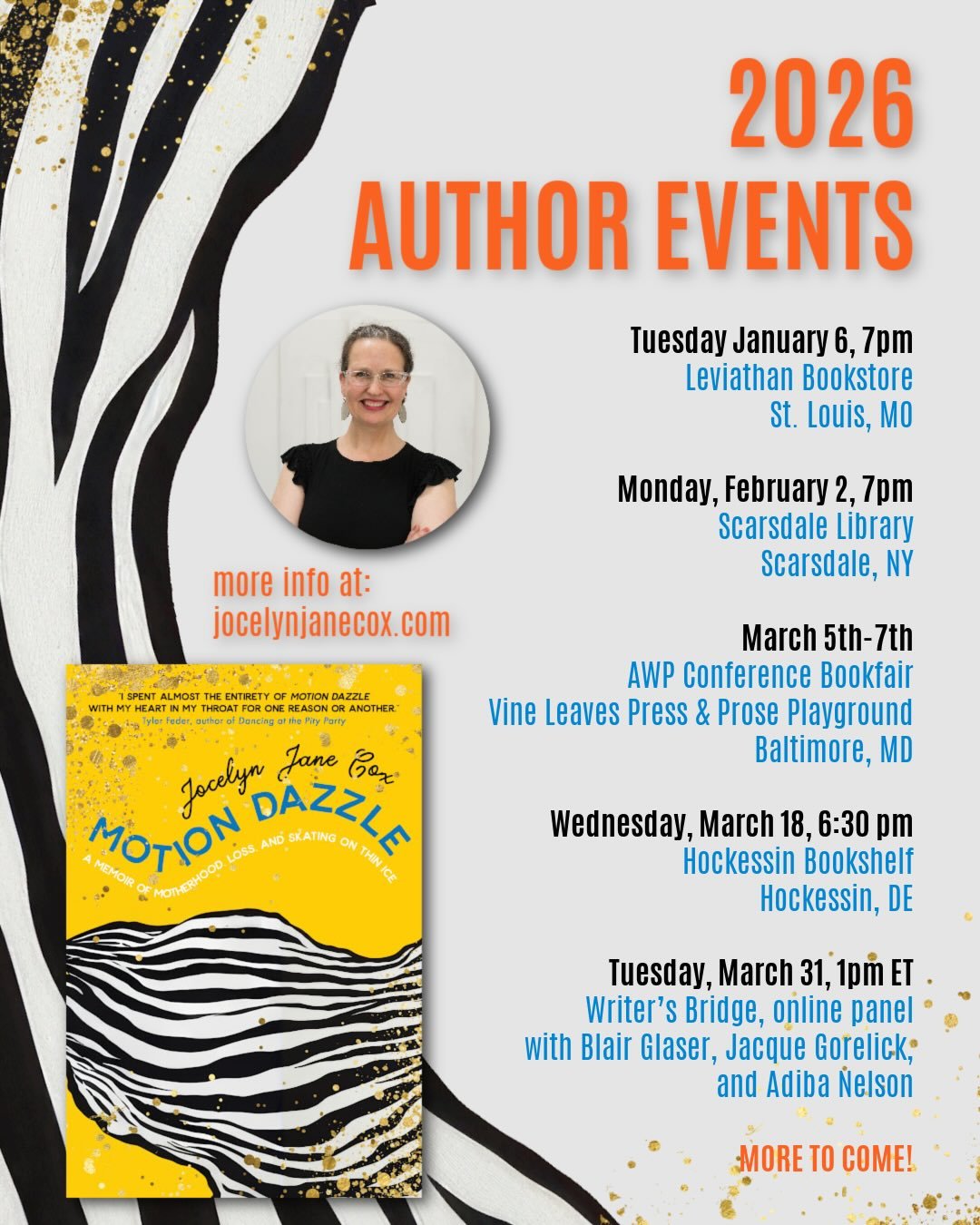 A few book events on the horizon and a few more in the works. Would love to see you along the way&hellip;