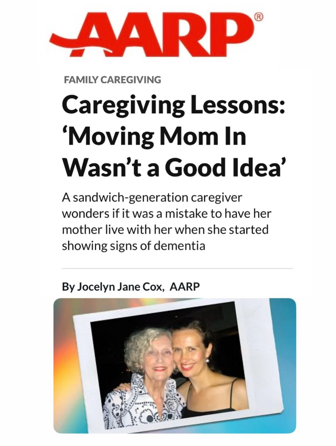 A big aspect of my book Motion Dazzle is owning how I handled the care of my mother through her dementia and accepting any mistakes I may have made. Talking about the book with many caregivers over the months since it has been out has confirmed that 