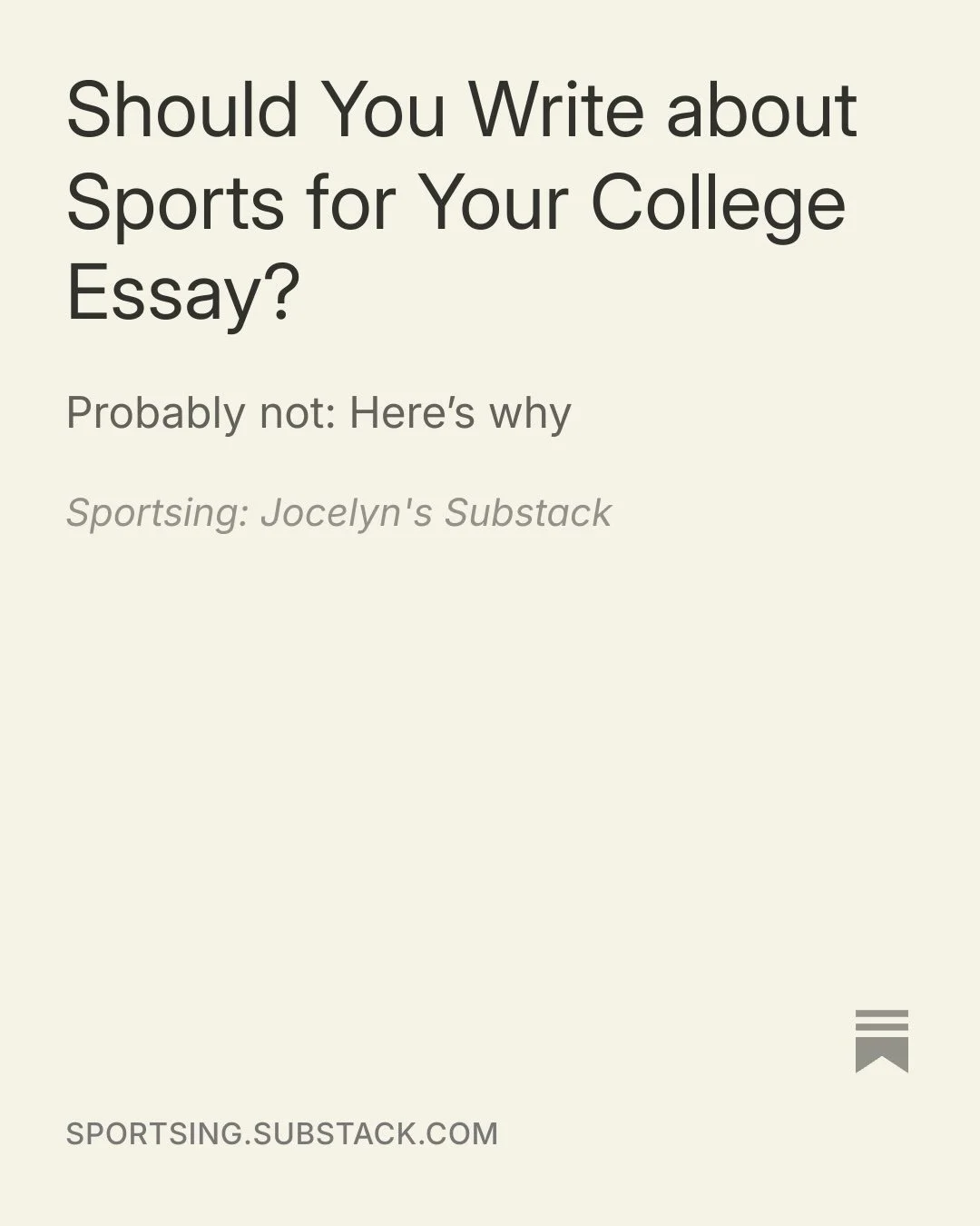 Times, they have changed. College admissions has changed and so have the essays&hellip;
🔗: bio