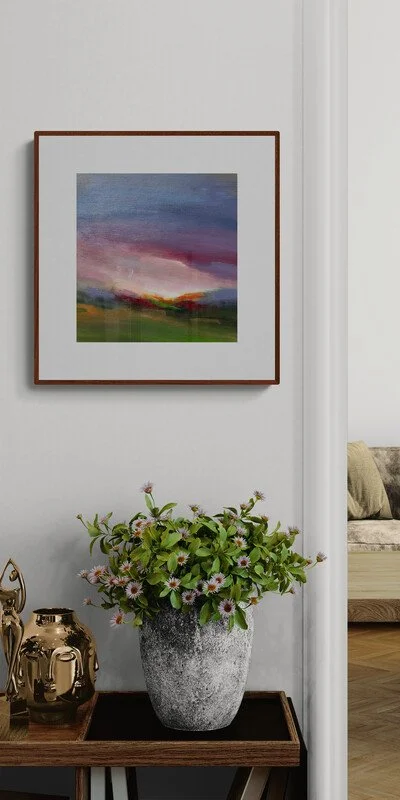 Original Spring landscape acrylic painting 'Spellbound Spring' for sale by Mary Burtenshaw