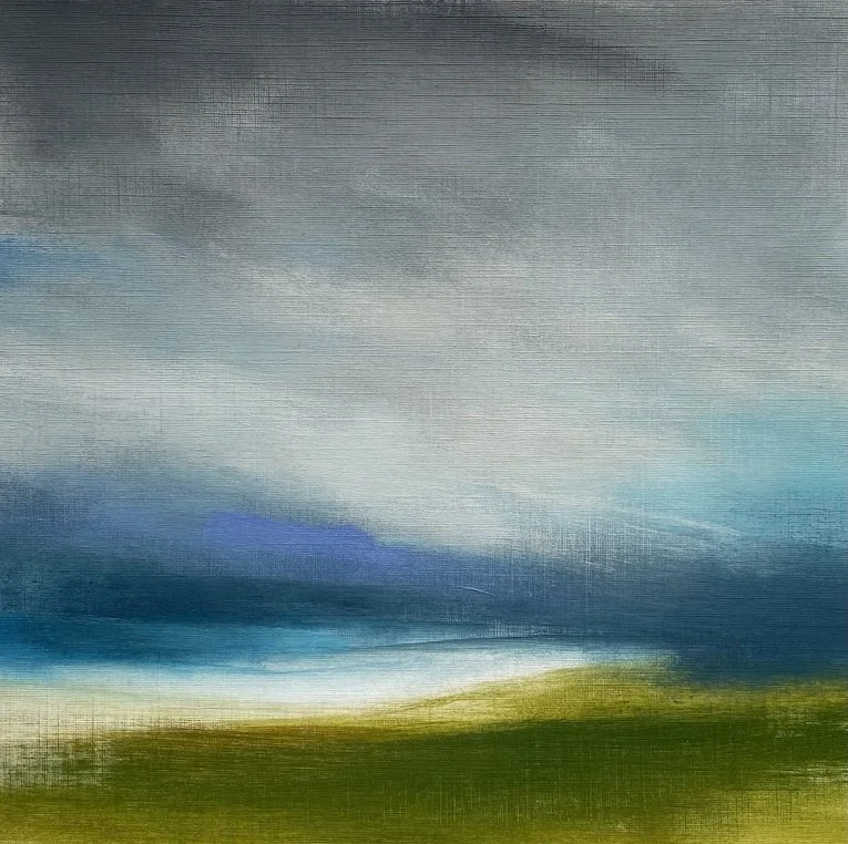 Landscape painting on paper by Mary burtenshaw_Cold mists.JPG