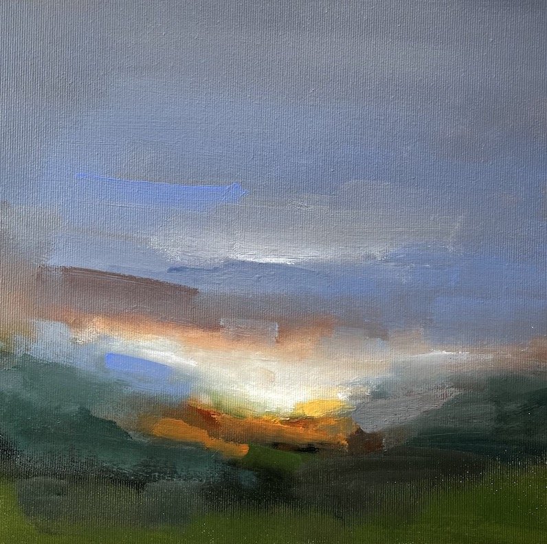 Abstract landscape painting by mary burtenshaw_Spring TwilightJPG.JPG