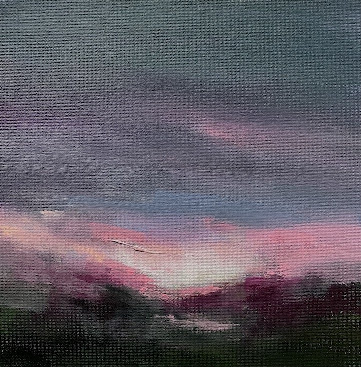 Abstract Landscape painting by Mary Burtenshaw_Soft Sunset.JPG