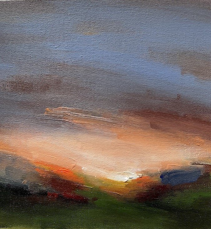 Abstract landscape painting by Mary Burtenshaw_Evening Light.JPG
