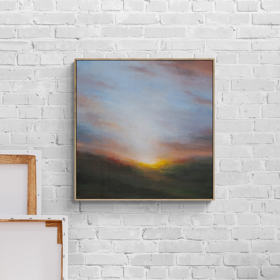 Transform your space with my new vibrant landscape painting: Nightfall Eve
