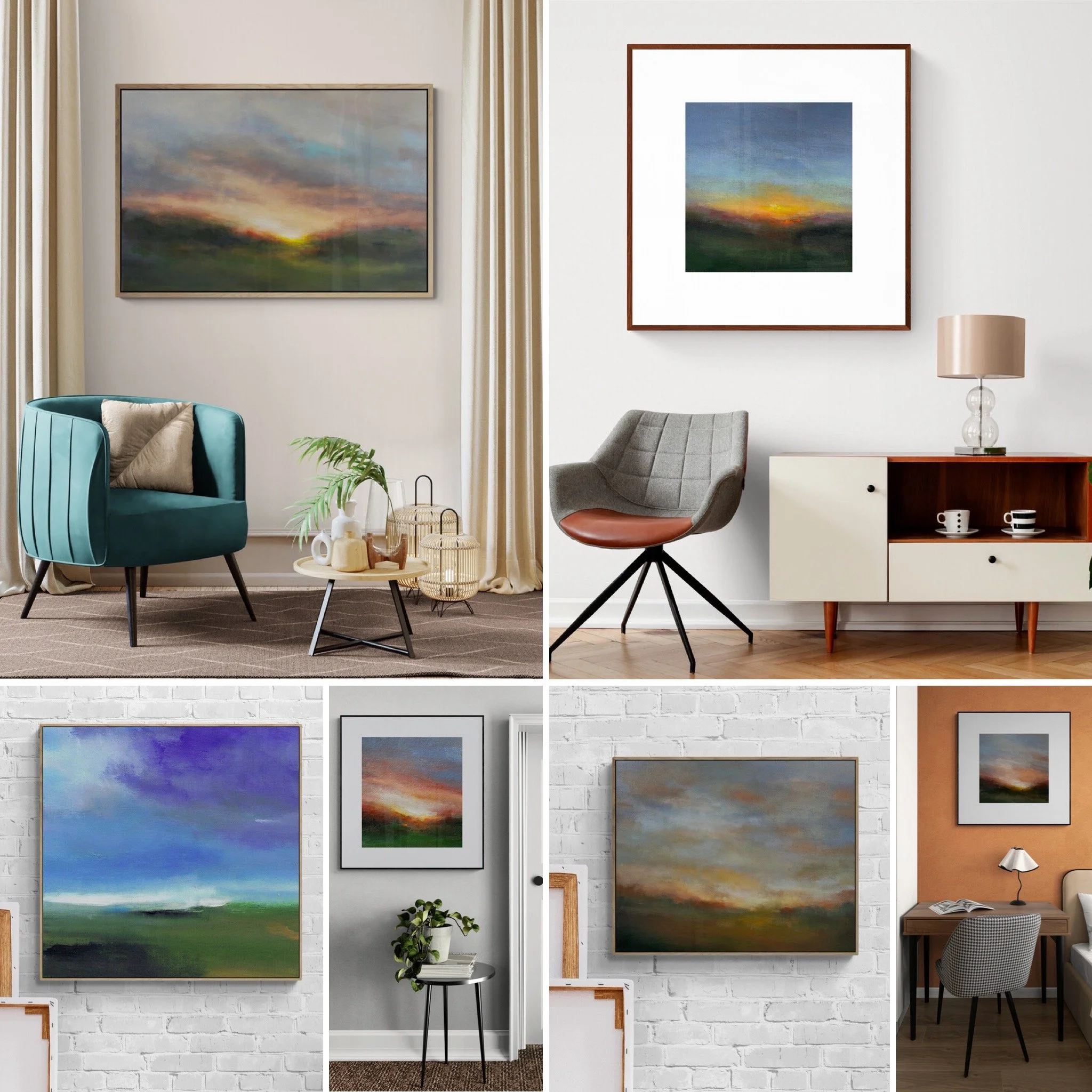 Discover some of my beautiful landscape paintings from large canvases to small works on paper.