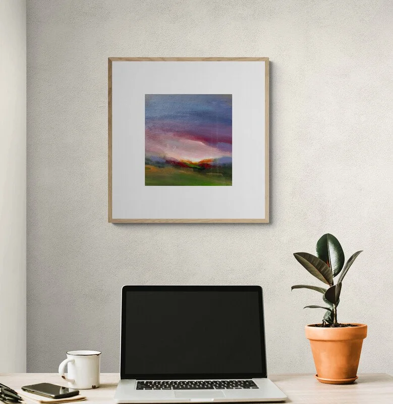 Spellbound Spring small abstract acrylic painting by Mary Burtenshaw.jpg