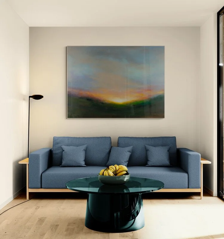 Spring Awakening: A Large Impressionist Sunrise to Brighten Your Space