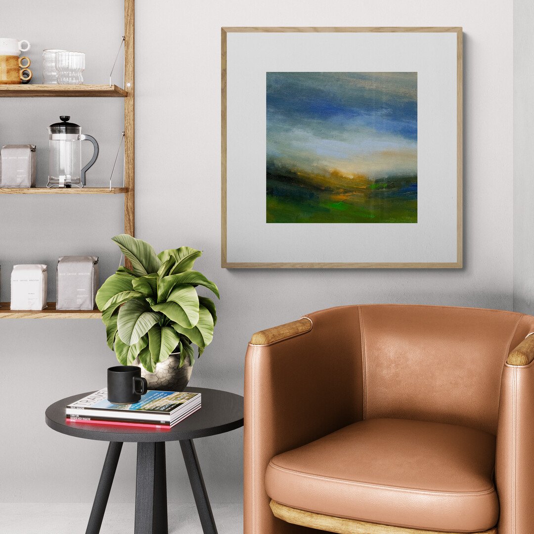 Small Original Acrylic Painting on Paper: Rustic Breeze