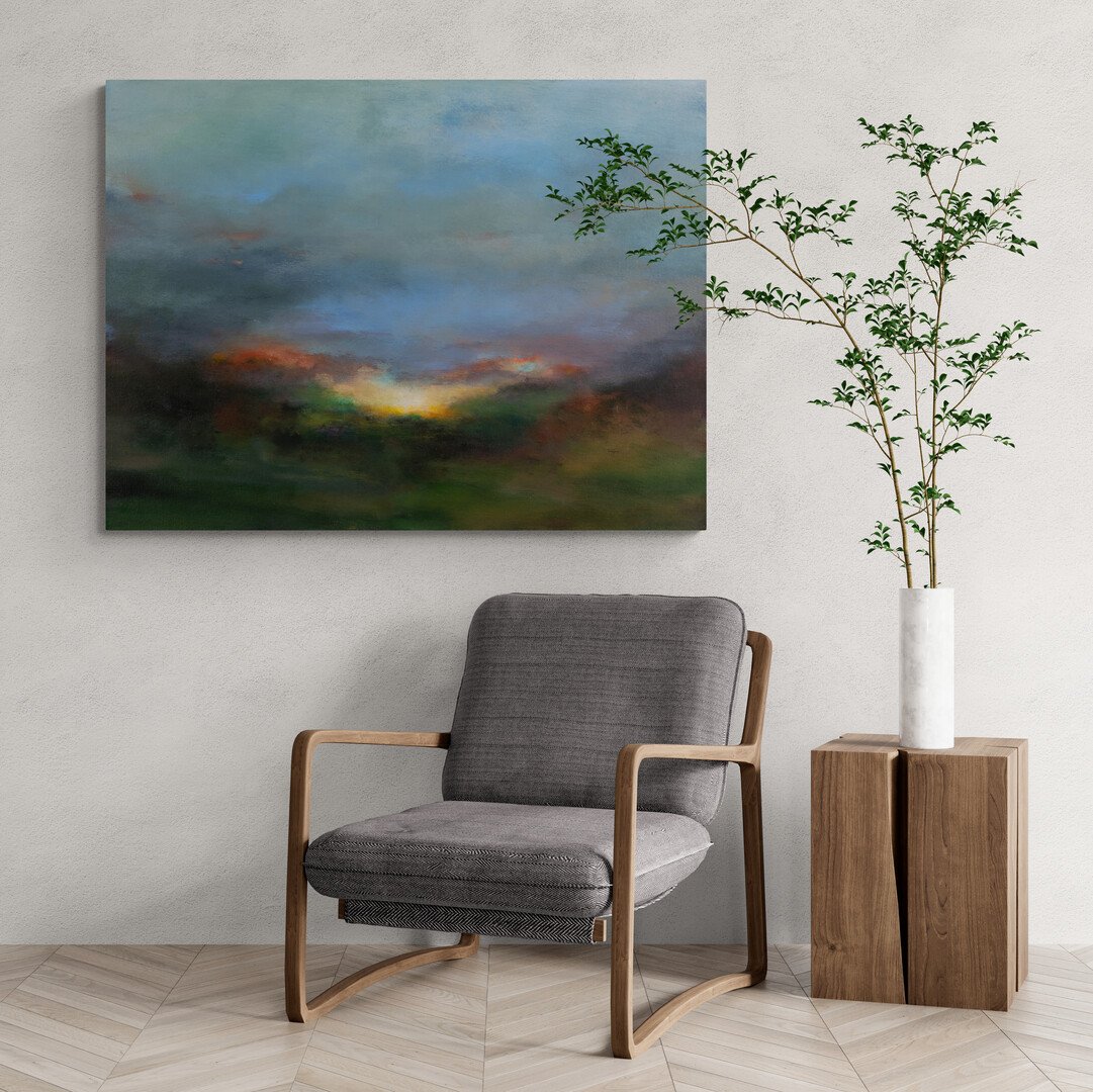 Breaking Dawn impressionist landscape painting by Mary Burtenshaw