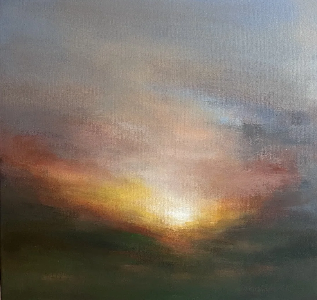 Morning Shimmer impressionist landscape painting by Mary Burtenshaw