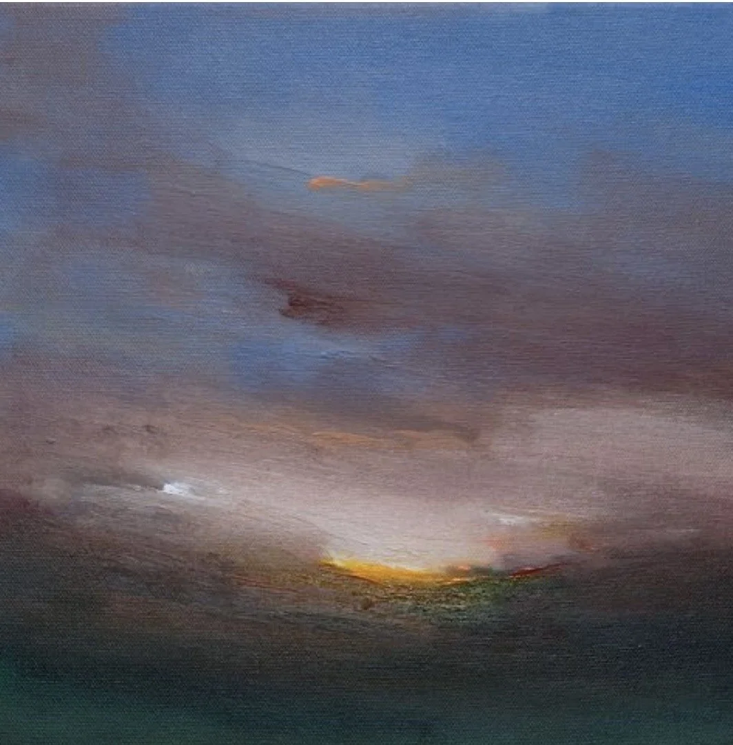 Abstract Sunset Landscape painting by Mary Burtenshaw Balmy Sunset
