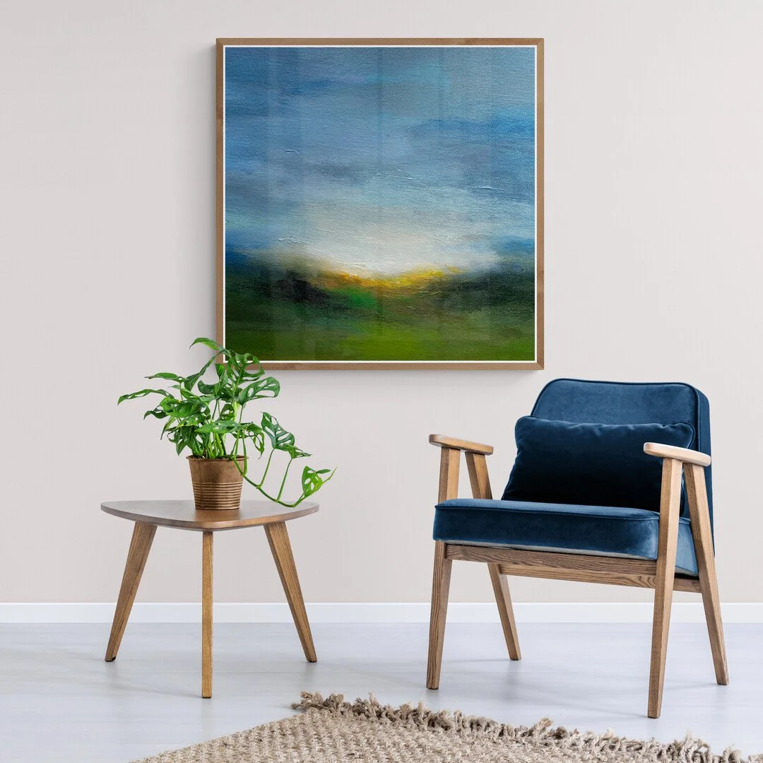 Sunrise Shadows: Original acrylic abstract painting (now sold)