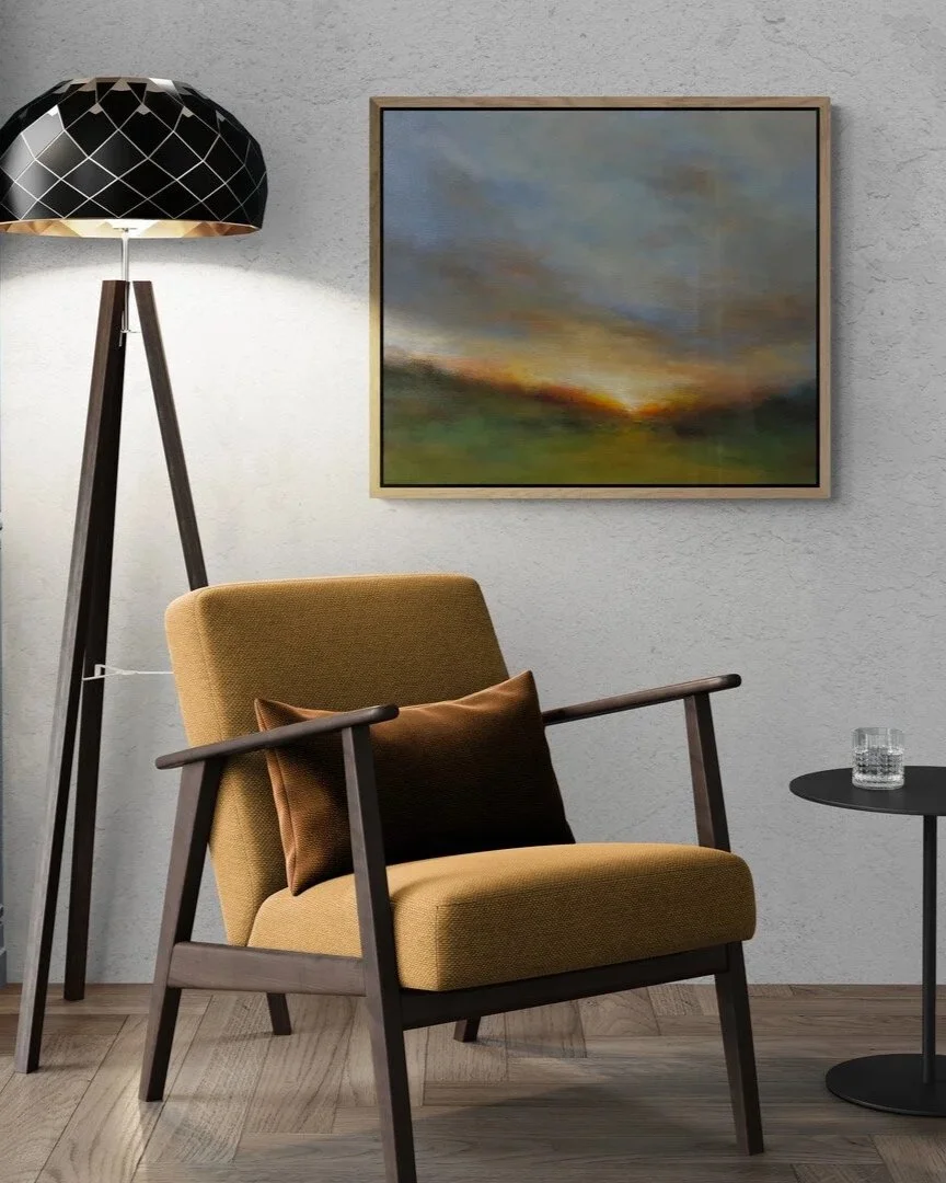 Silent Dawn Impressionist large canvas painting by Mary Burtenshaw
