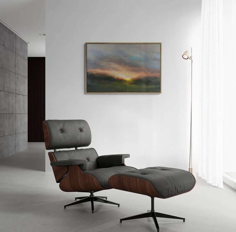 Daybreak Shadows original landscape art for sale by Mary Burtenshaw