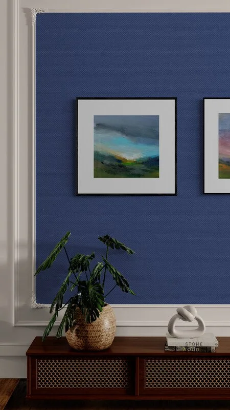 Broody Skies small abstract landscape by Mary Burtenshaw