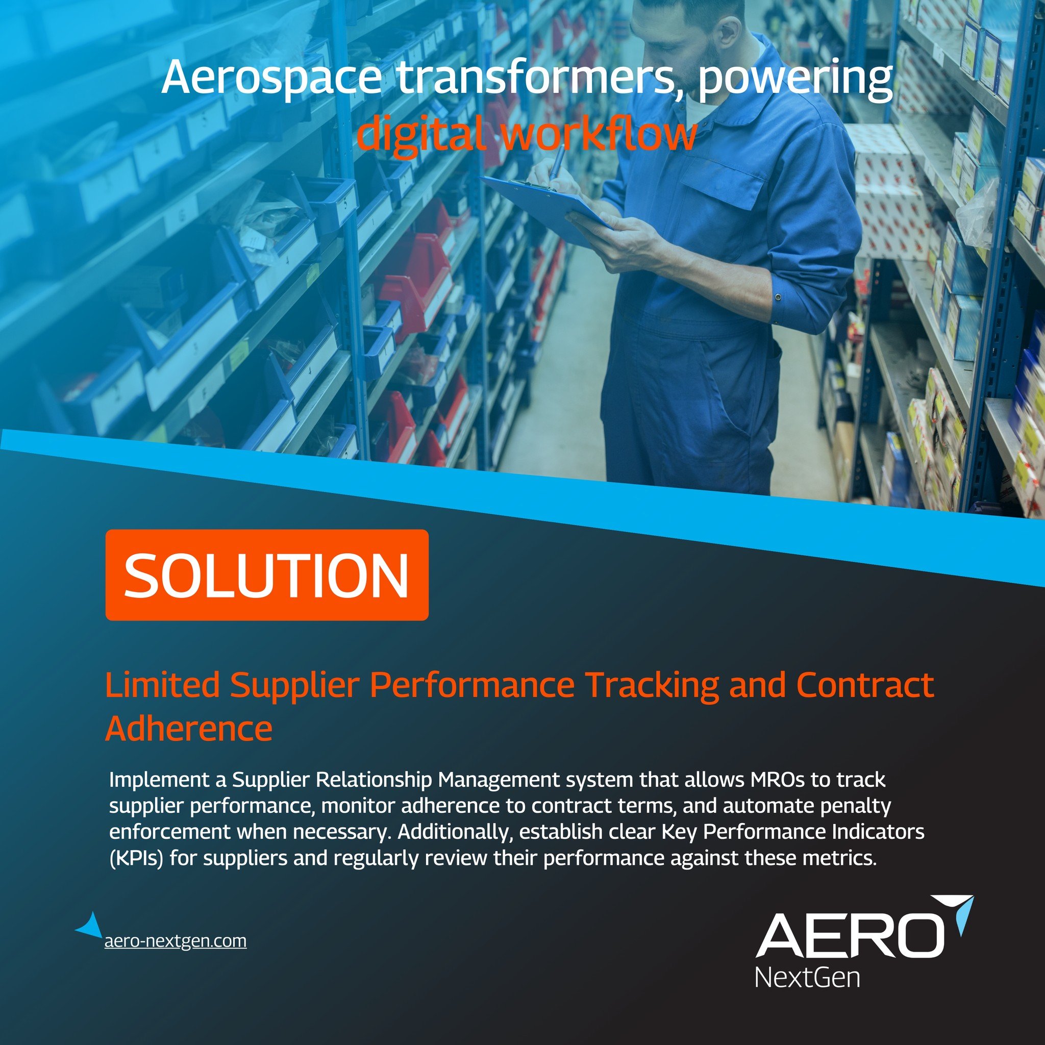 SOLUTION EXPOSED | Enhancing MRO Operations with Supplier Relationship Management (SRM) Systems ✨

Unlock the full potential of your MRO operations with a robust Supplier Relationship Management (SRM) system! At Aero NextGen, we understand the critic
