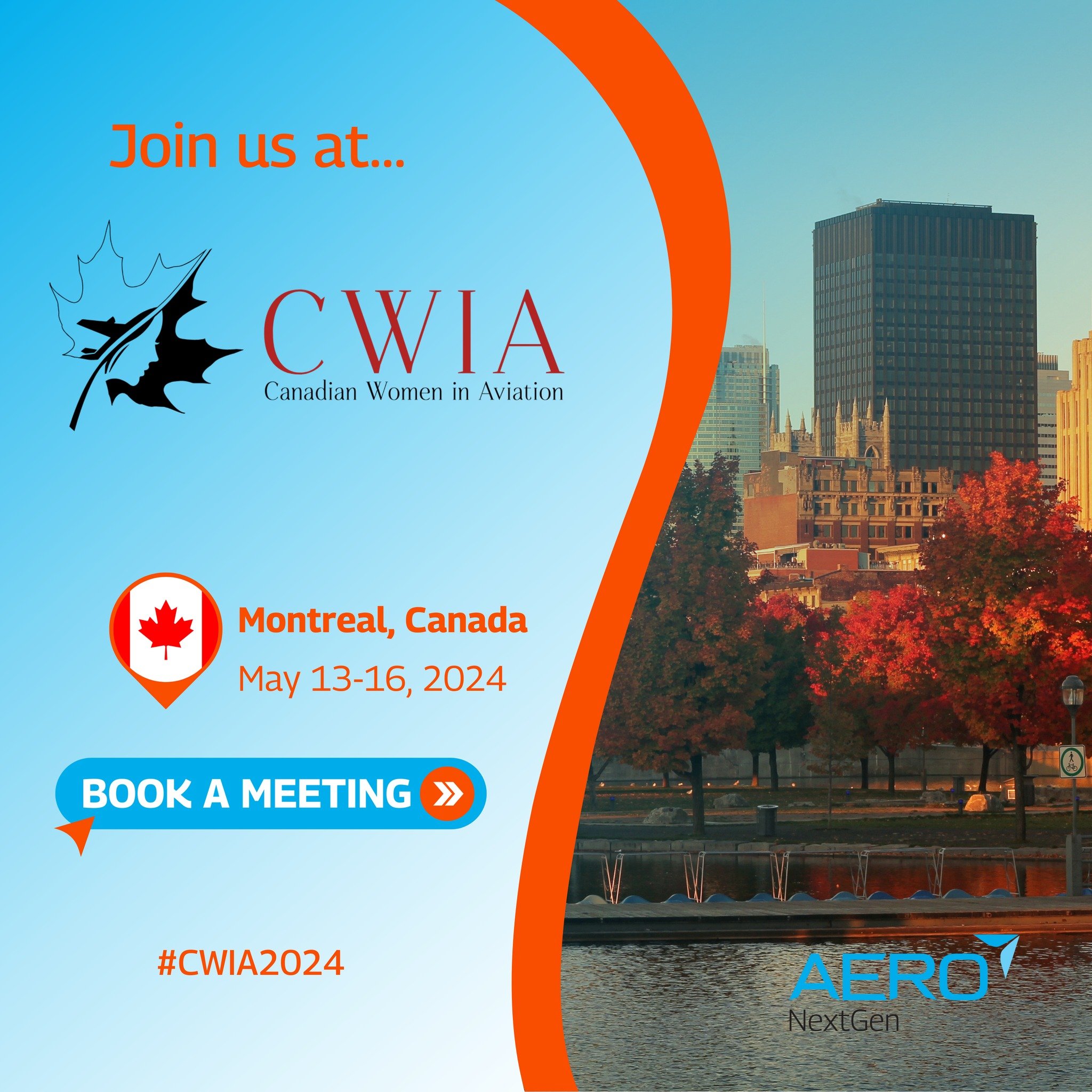 🌟✈️ Join Aero NextGen at the Canadian Women in Aviation Conference! ✈️🌟

Mark your calendars! Aero NextGen is excited to announce our participation in the upcoming Canadian Women in Aviation Conference, happening in Montreal from May 13-16, 2024. T