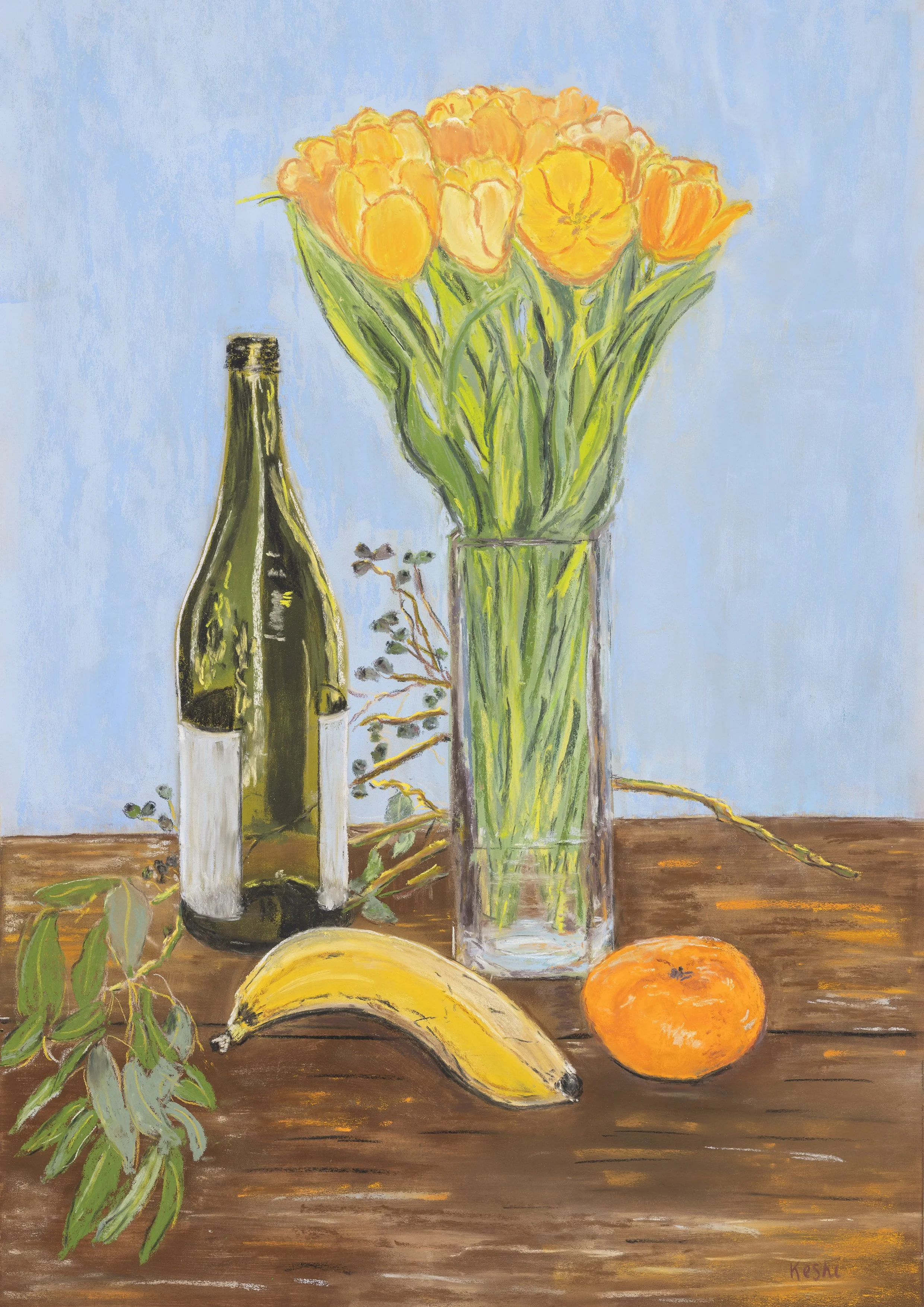 Fruit, flowers and a bottle 
£85 (Limited edition of 25)
