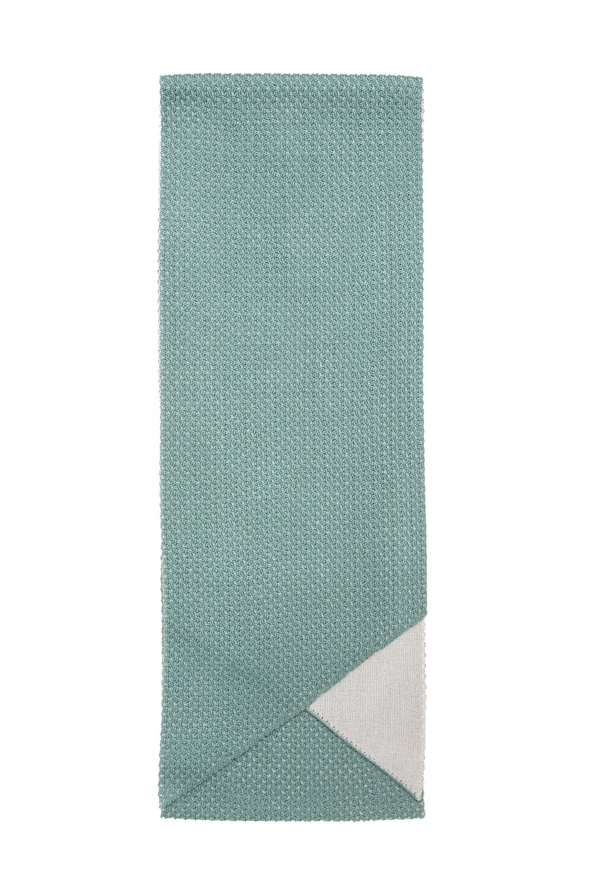 Foulard doppiato in maglia di pura seta con colori a contrasto