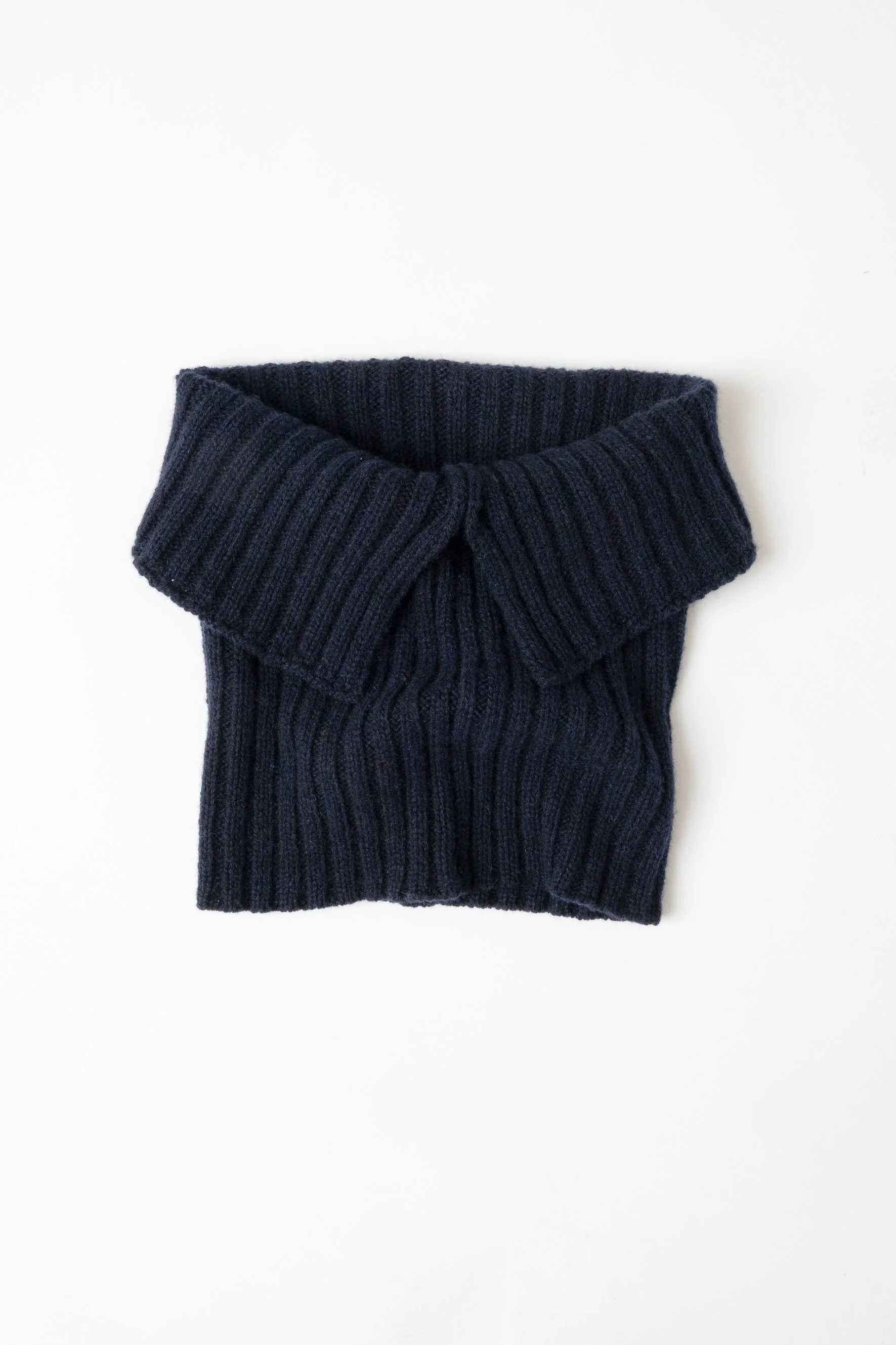 Collo multiuso in maglia di puro cashmere | Blu