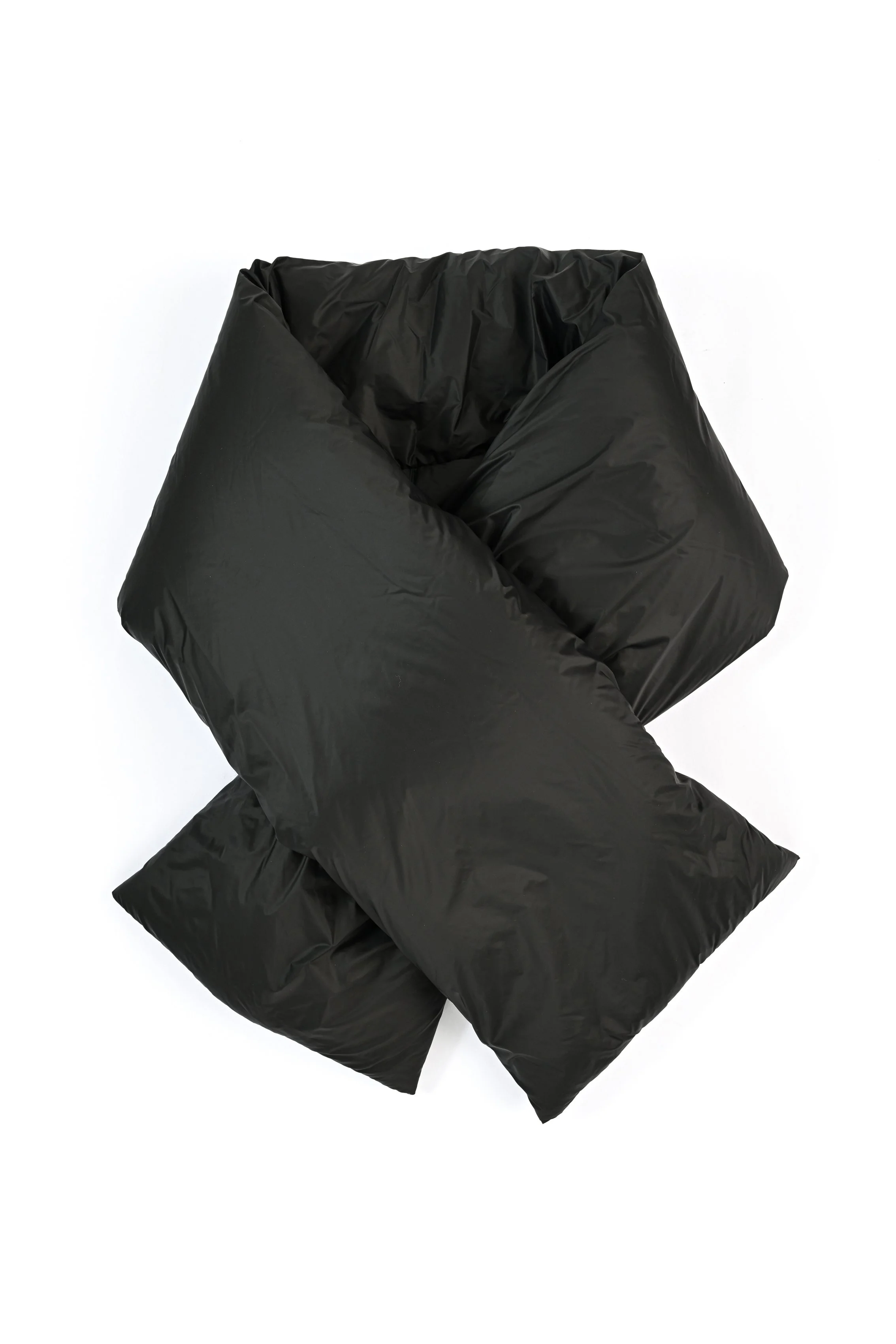 Gilet-sciarpa imbottita con tasche in nylon | Nero