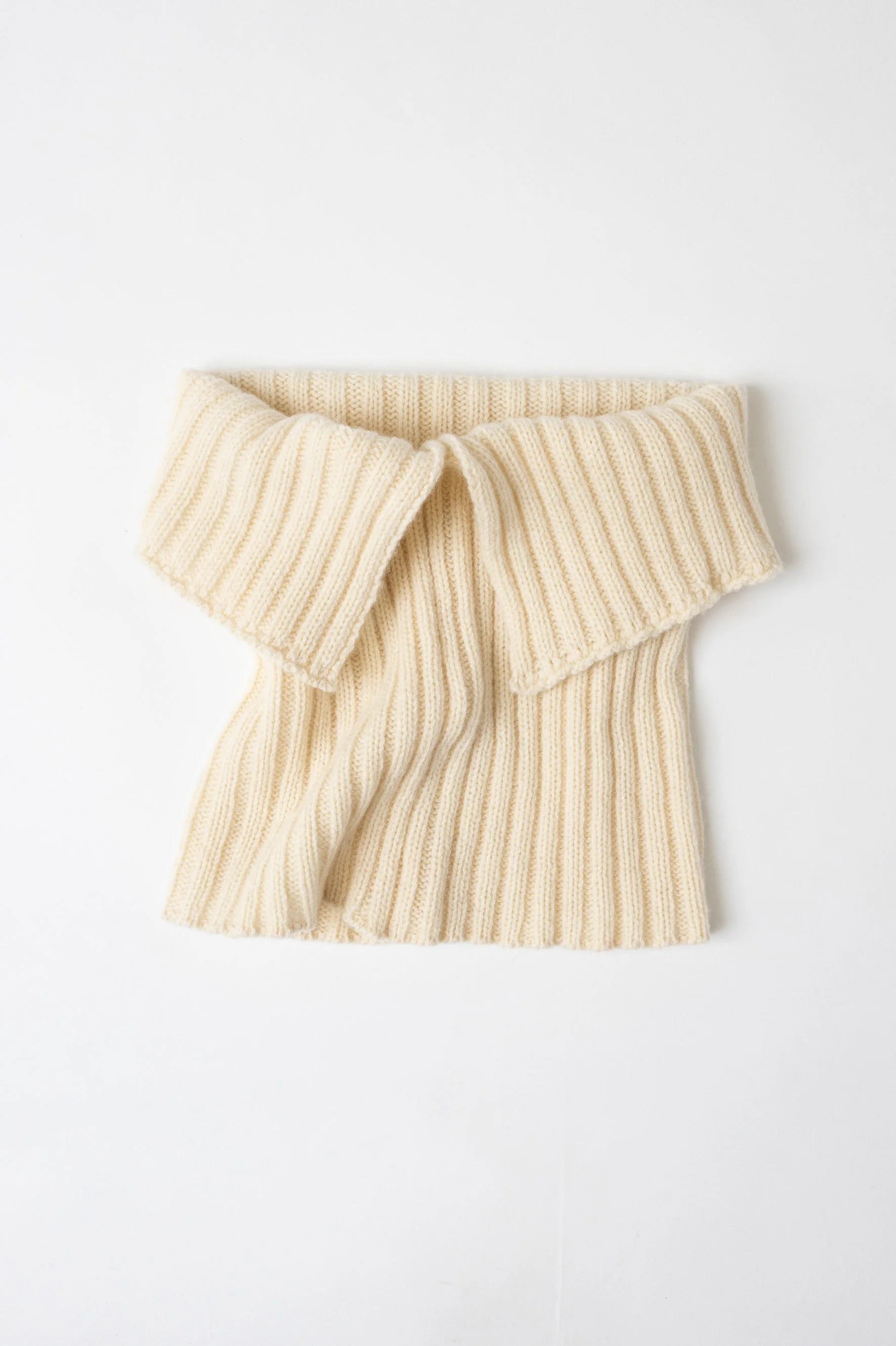 Collo multiuso in maglia di puro cashmere | Bianco