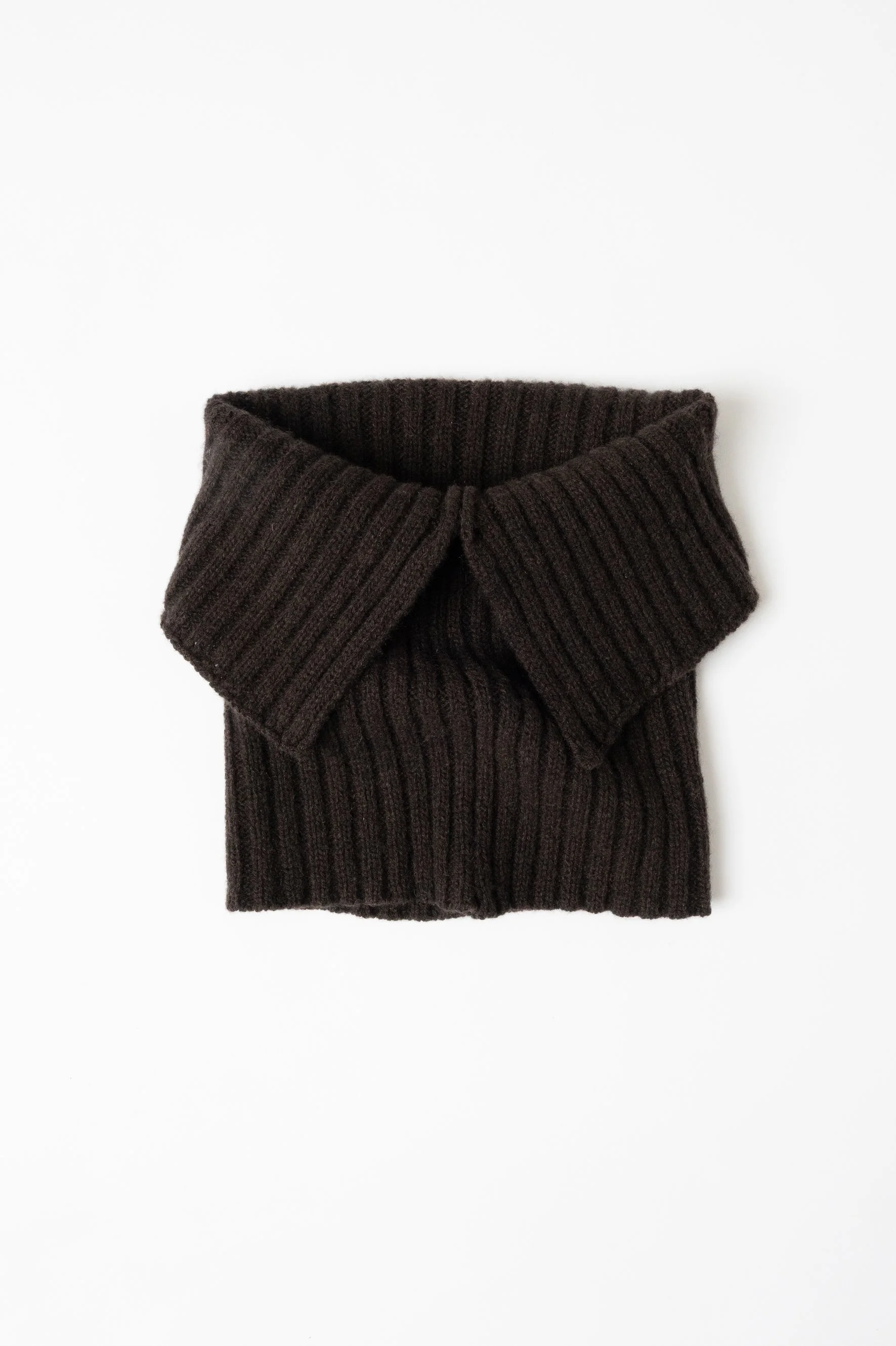 Collo multiuso in maglia di puro cashmere | Cioccolato