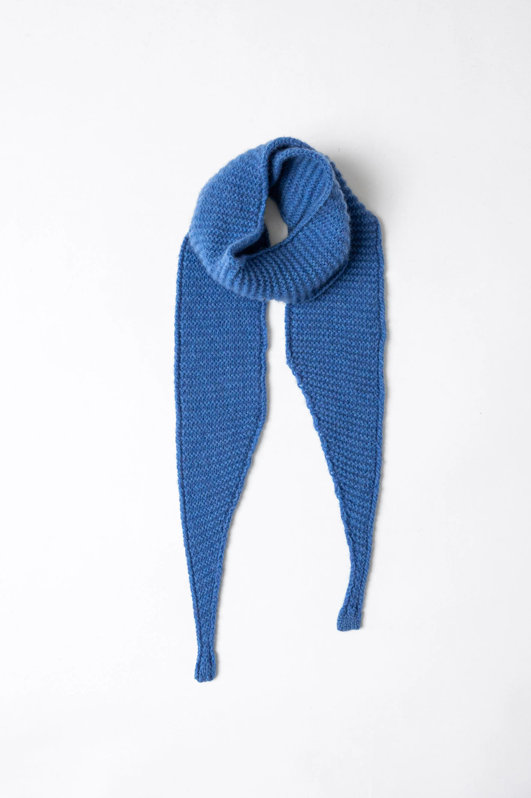 Sciarpa stretta in maglia di puro cashmere | Ceruleo