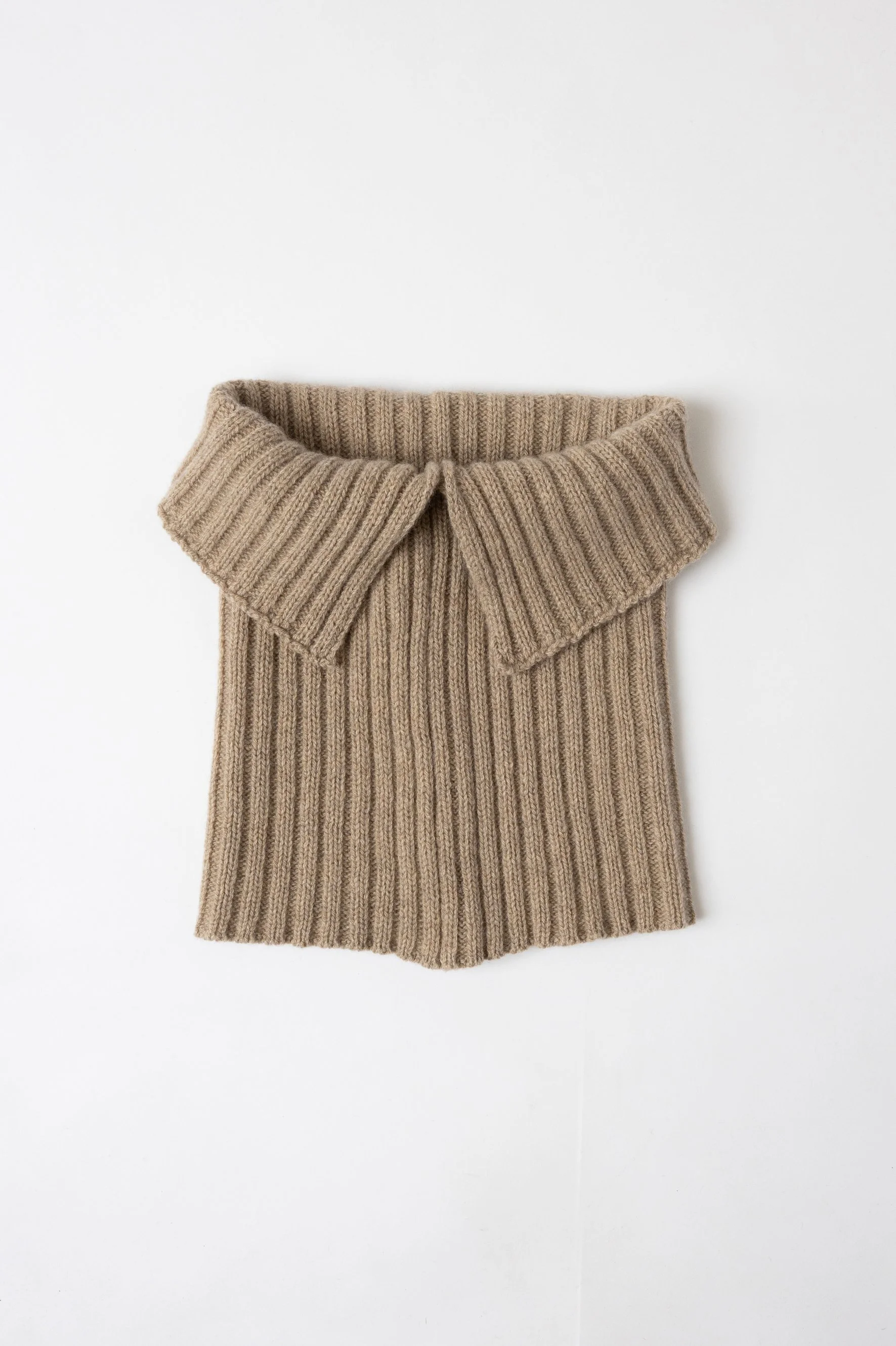 Collo multiuso in maglia di puro cashmere | Beige
