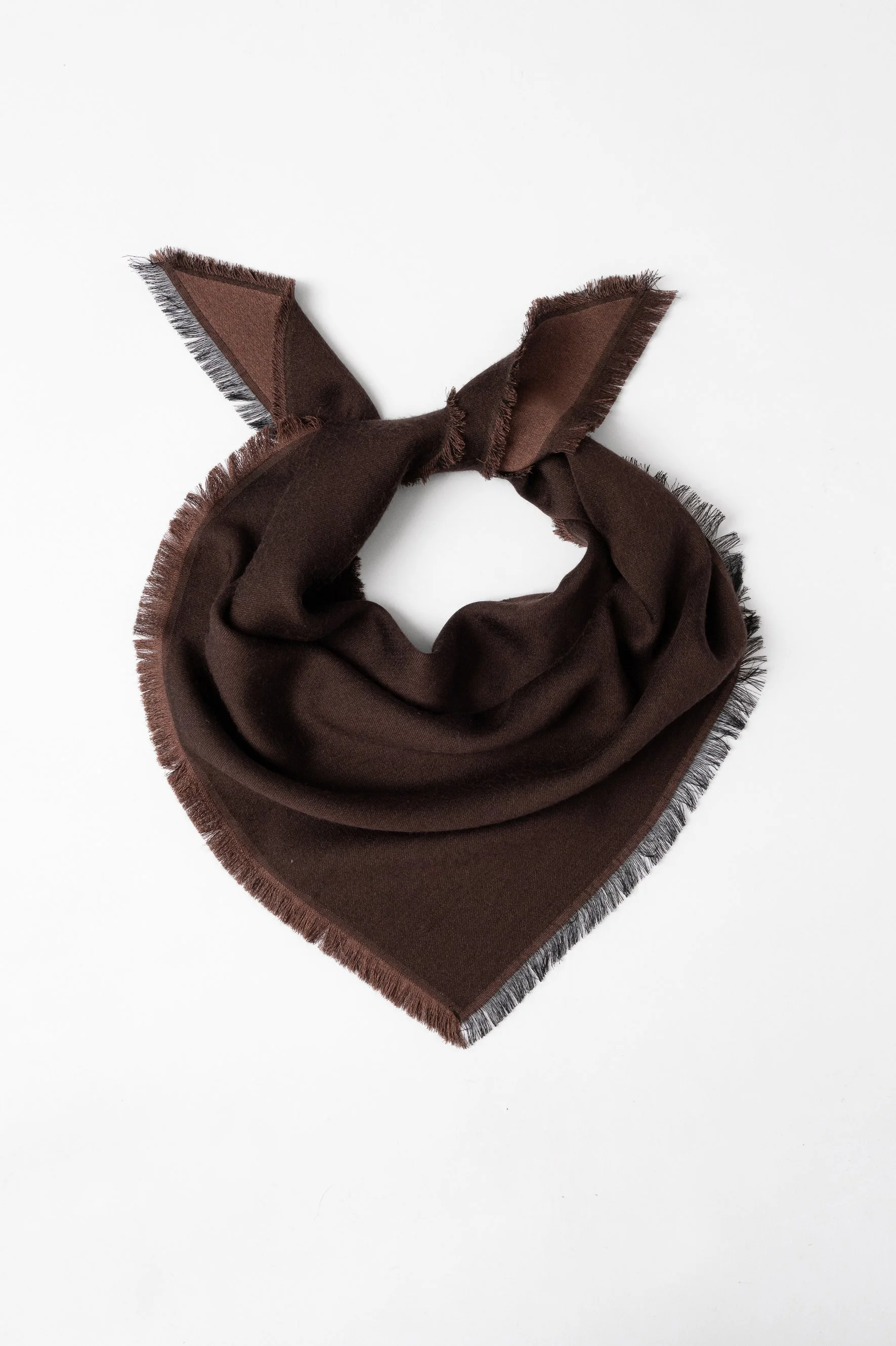 Bandana triangolare in lana e viscosa | Ciccolato