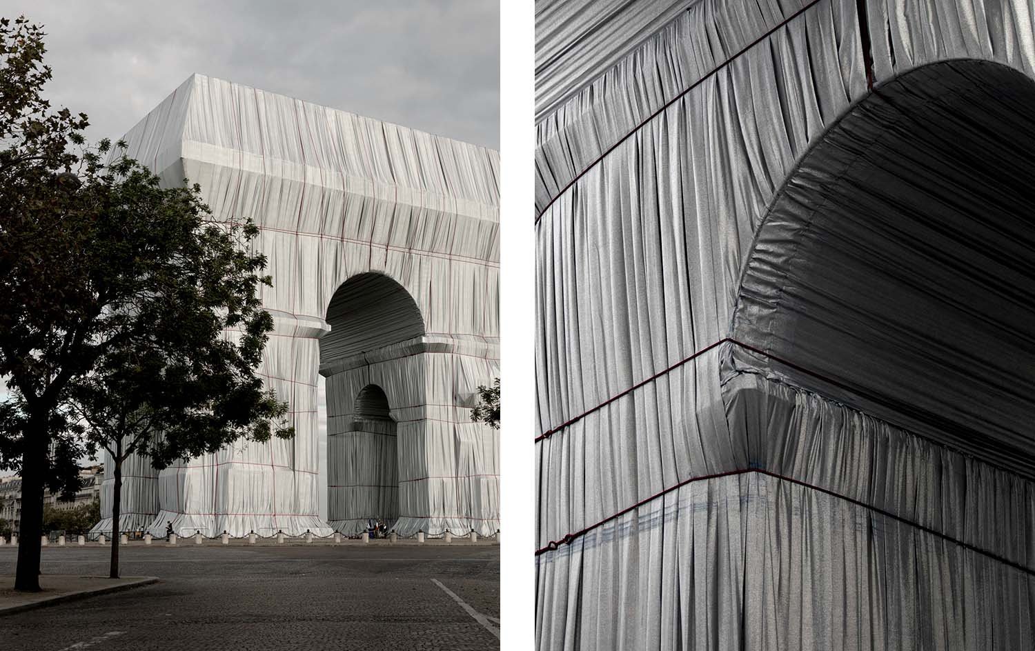  Christo and Jeanne-Claude,  L'Arc de Triomphe Wrapped , installation, 2021 
