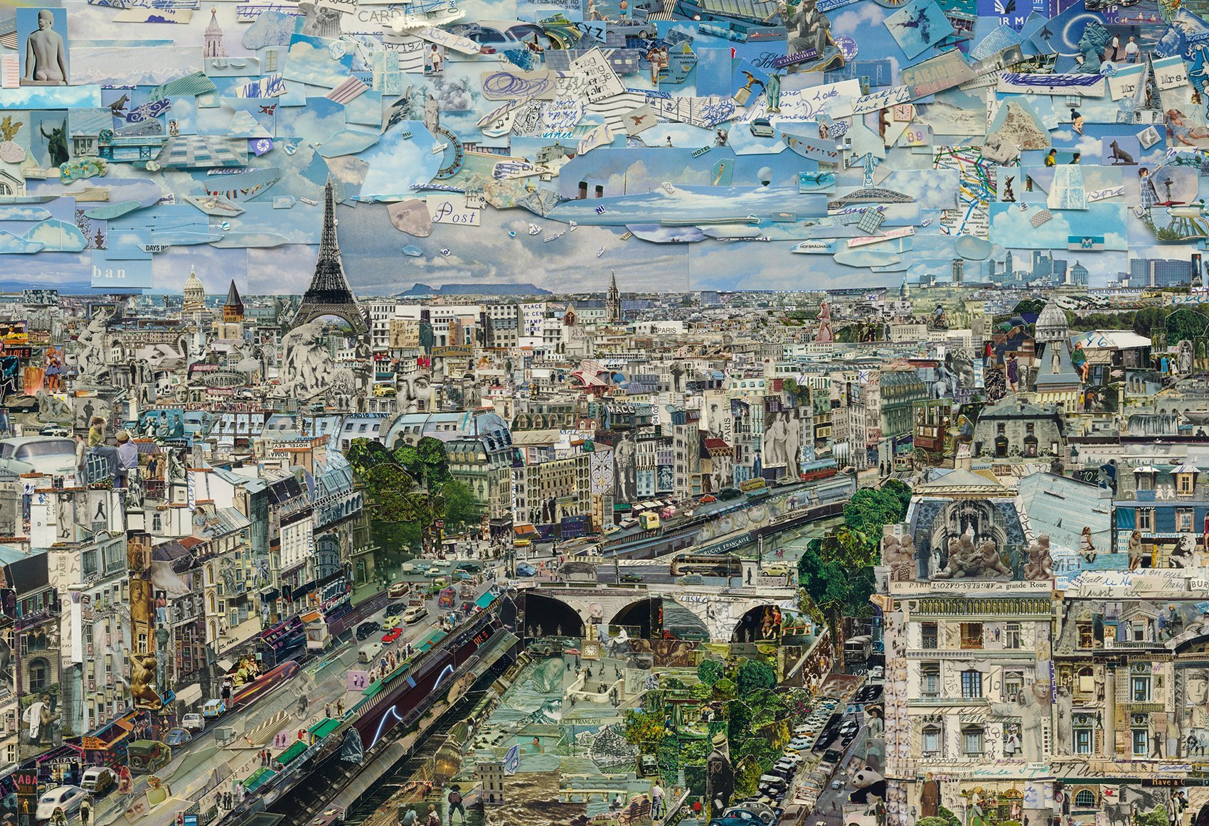  Vik Muniz,  Paris (from Postcards from Nowhere),  2013. Digital C-print. 70.98 x 107.01 inches. 