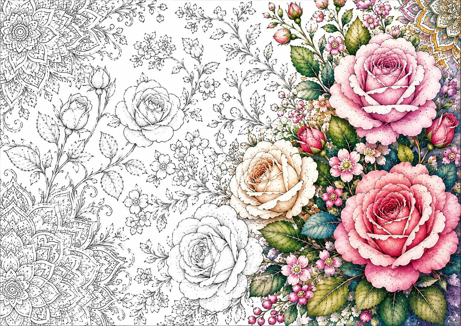 Mindful_Rose_Garden_Half_Coloured_A4_Landscape.jpg