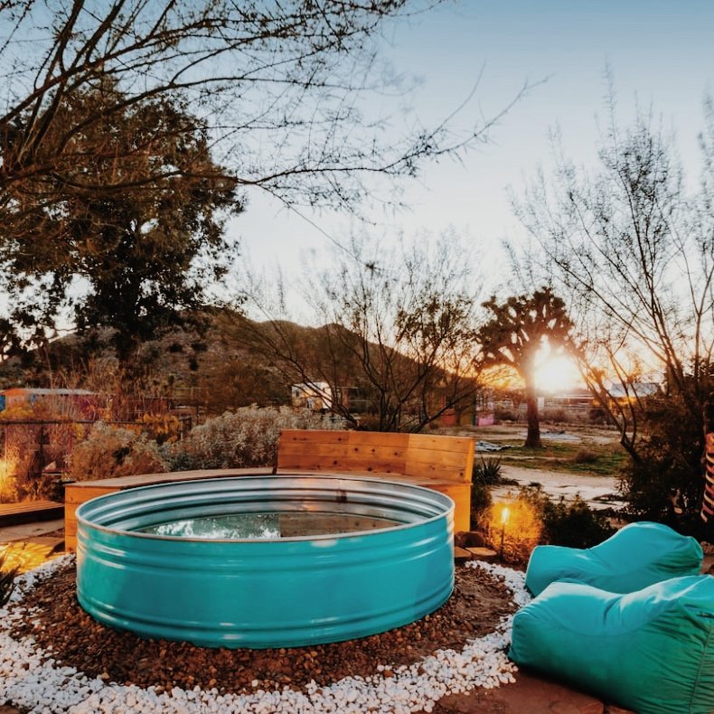 Stock Tank Pool Bench with Back Rest — Tipsy Tanks Beat the summer