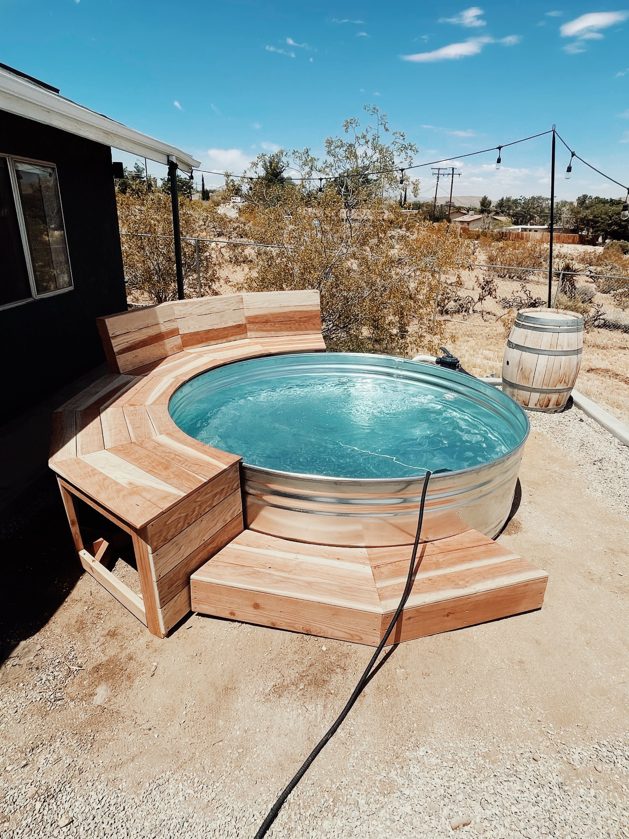 8ft Galvanized Stock Tank — Tipsy Tanks Beat the summer heat with