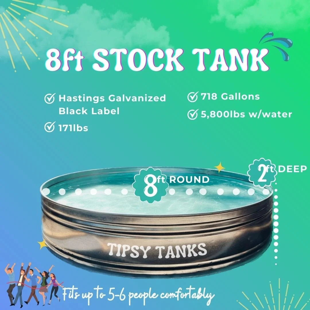8ft Stock Tank Pool — Tipsy Tanks Beat the summer heat with the