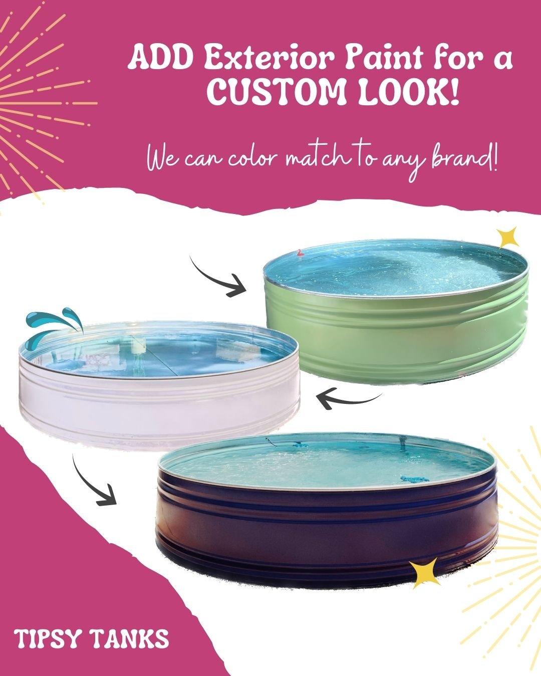 Exterior Paint Add-ons for Stock Tank Pools